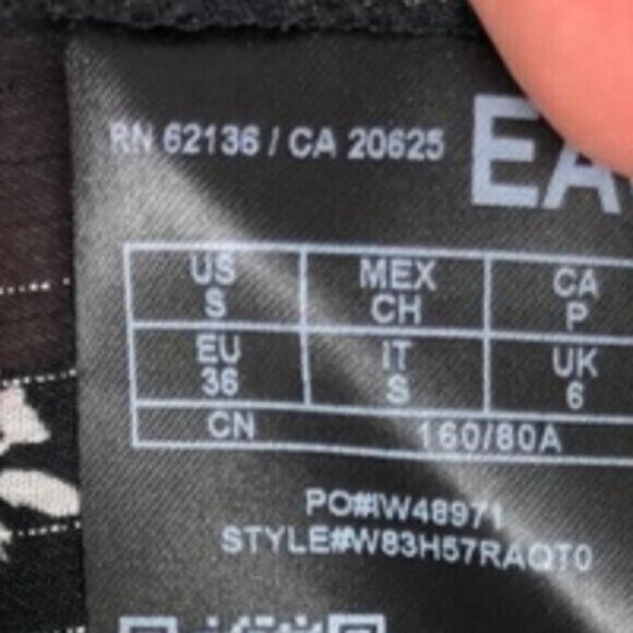 NWT Guess | Women's Silver & Black Sheer Floral Blouse Size Small - Picture 10 of 12